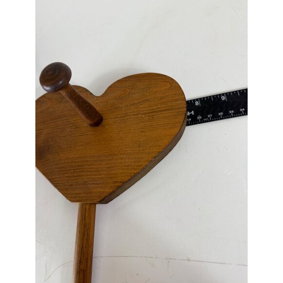 Christmas Mistletoe on Rustic Wooden Heart Peg Holder Holiday Peace Love Decor - Picture 12 of 16